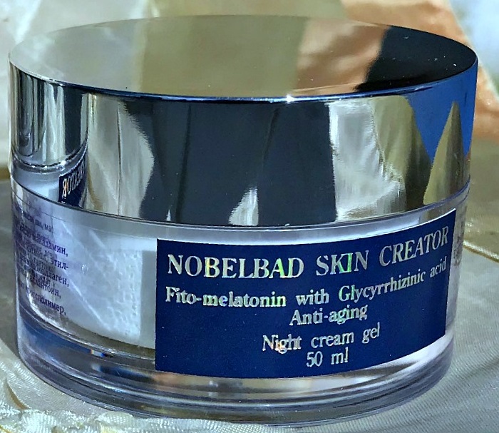 Омолаживающий ночной крем NOBELbad Anti-Age Night Skin Care с Мелатонином и Метиленовым синим (в комплекте)